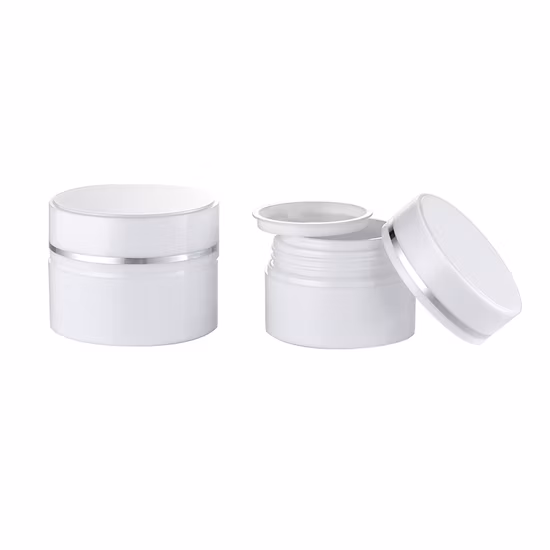 Double Wall PS Plastic Transparent Face Cream Jar