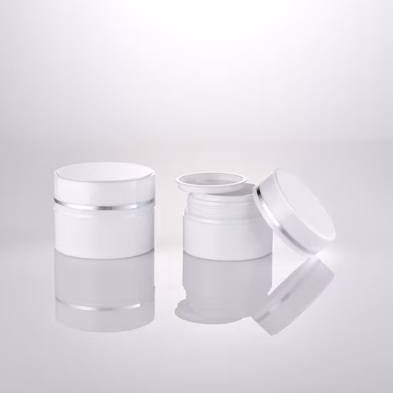 Double Wall PS Plastic Transparent Face Cream Jar