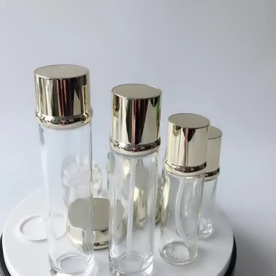 Luxury Cosmetic Packaging Sets Round 30g 50g 30ml 50ml 100ml 120ml 150ml Cream Jar Clear Glass Pump Bottle with Acrylic Pump Cap