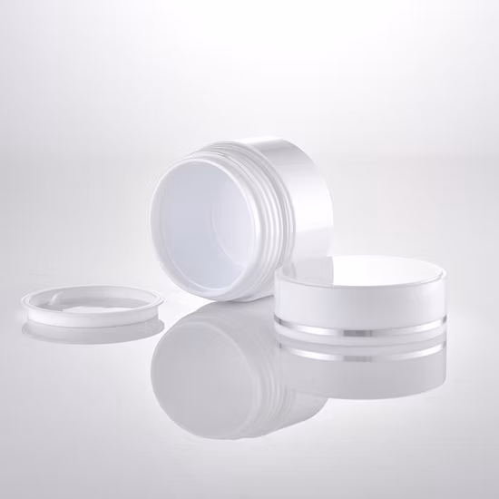 Double Wall PS Plastic Transparent Face Cream Jar