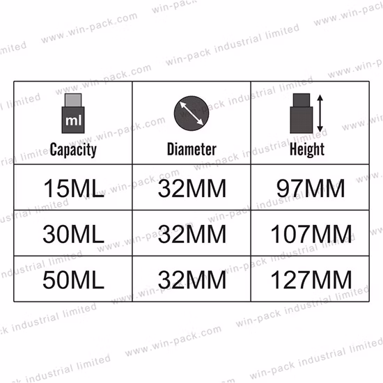 中国製の15ml、30ml、50mlアクリルエアレスボトル、新しいエアレス化粧品パッケージ販売